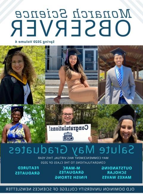 College of Sciences May Spring newsletter cover - graduates